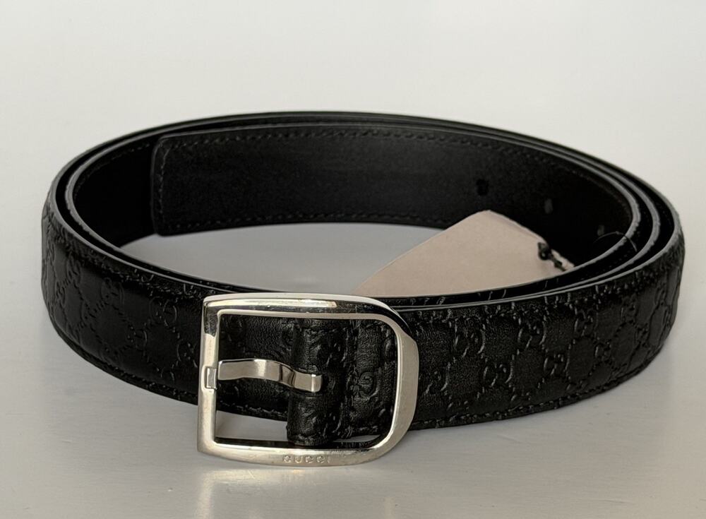 Gucci Men’s Microguccissima Soft Leather Belt Black 115/46 510309 Italy NWT